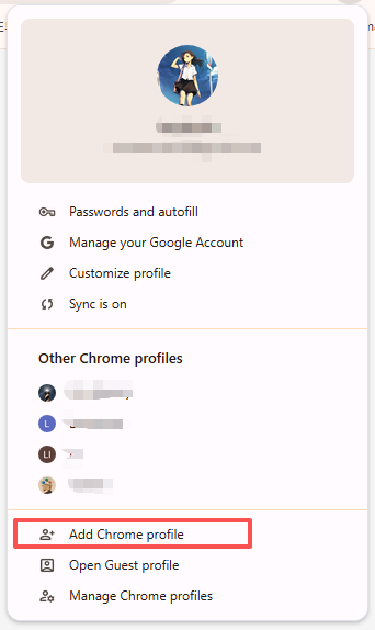 Google login page